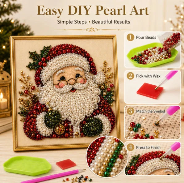 DIY Christmas Pearl Diamond Painting Art Kit